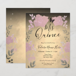 Lámina Invitación presupuestada de Rosa de hielo Floral r