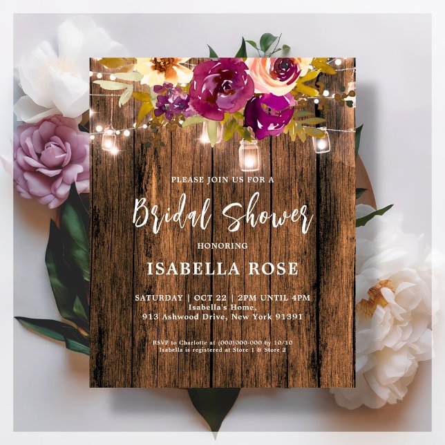 Lámina Invitación presupuestal de ducha de novia floral d (Subido por el creador)