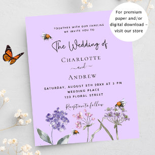 Lámina Invitación presupuestaria de las abejas violetas b