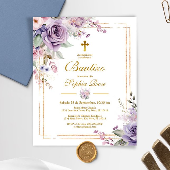 Lámina Invitación presupuestaria de Rosas Moradas para Ba (Subido por el creador)