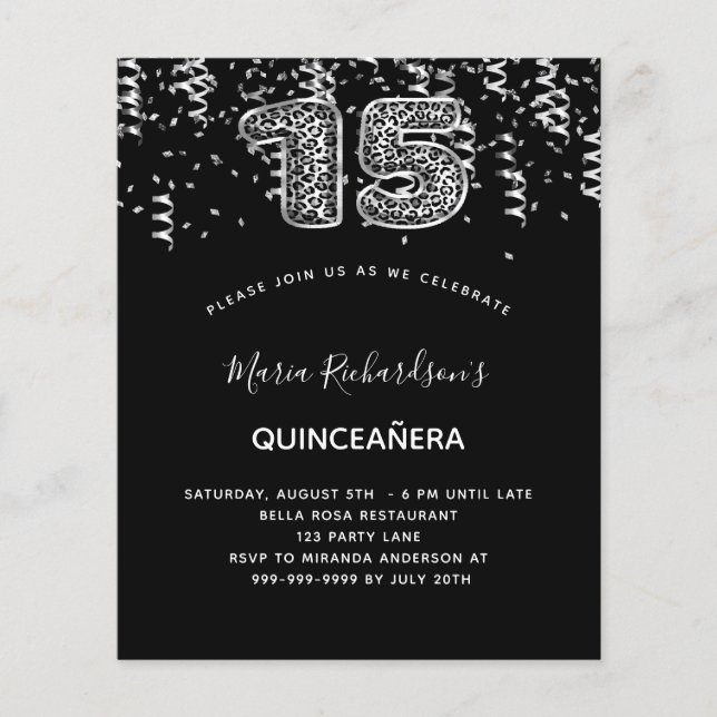 Lámina Invitación presupuestaria del leopardo negro de Qu (Anverso)