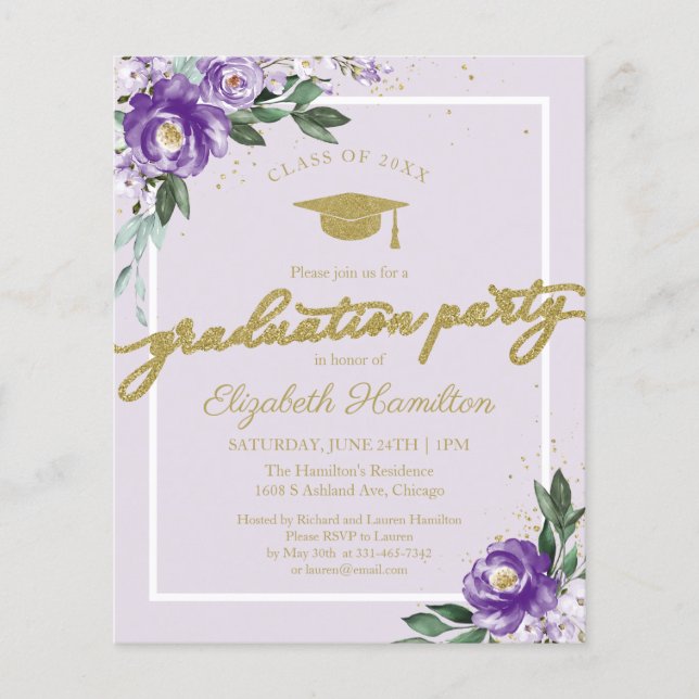 Lámina Invitación presupuestaria Grad Fiesta Floral (Anverso)