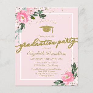 Lámina Invitación presupuestaria Grad Fiesta Floral
