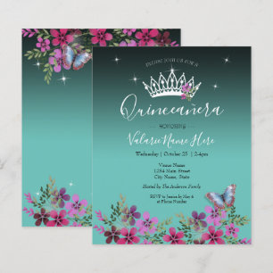 Lámina Invitación presupuestaria para Flores y Mariposa Q