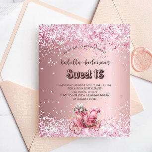 Lámina Invitación presupuestaria Sweet 16 de transporte r