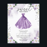 Lámina Invitación Presupuesto Sweet 16 Vestido Floral Mor<br><div class="desc">Adorables invitaciones para fiesta de cumpleaños de dulces dieciséis con flores moradas. Fáciles de personalizar con tus datos. Por favor, ponte en contacto conmigo a través del chat si tienes preguntas sobre el arte o necesitas personalización. Revisa la colección para ver más artículos. TEN EN CUENTA: Para obtener asistencia sobre...</div>