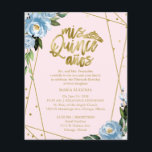 Lámina Invitación Quinceanera Presupuestaria Azul rosa Bi<br><div class="desc">Elegante fiesta de quinceanera floral azul rosa asequible de 4.5"x5.6" invitaciones. NOTA: Los sobres NO ESTÁN INCLUIDOS; los sobres A7 coincidentes están disponibles para ser comprados por separado.</div>