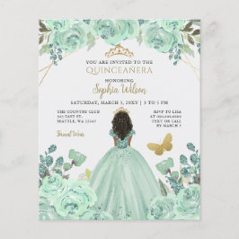 Lámina Invitación Quinceañera Princesa de Oro de la Casa 