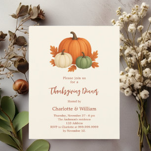 Lámina Invitación retro a la calabaza de la cena de Acció