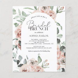 Lámina Invitación rosa de brunch de novia con polvo
