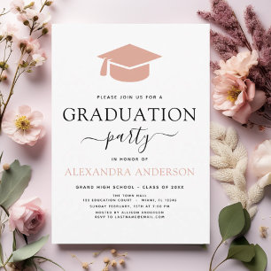 Lámina Invitación rosa del Partido de Graduación 2024