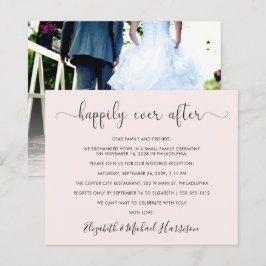 Lámina Invitación rosada de la recepción de la boda econó