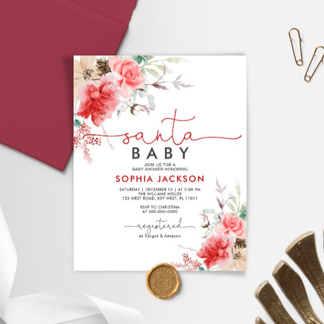 Lámina Invitación Santa Baby Shower de Navidades sagrados (Subido por el creador)