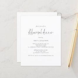 Lámina Invitación simple a la cena de Boda de presupuesto