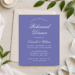 Lámina Invitación simple a la cena de ensayo Violet Budge