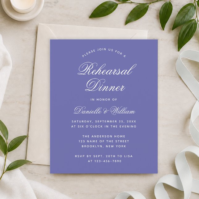 Lámina Invitación simple a la cena de ensayo Violet Budge (Subido por el creador)