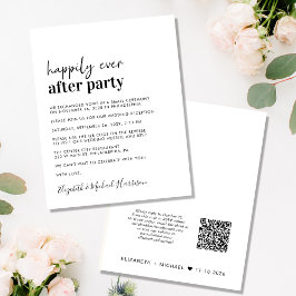 Lámina Invitación simple de código QR de recepción de bod