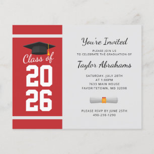 Lámina Invitación simple de fiesta de graduación 2026