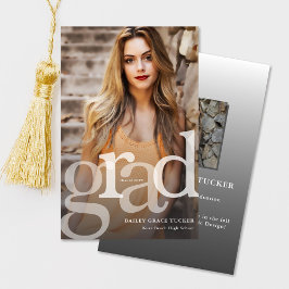 Lámina Invitación simple de graduación de presupuesto de