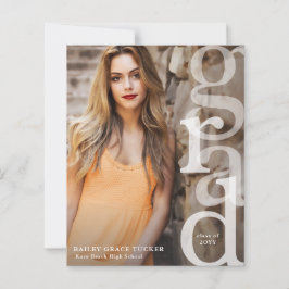 Lámina Invitación simple de graduación de presupuesto de