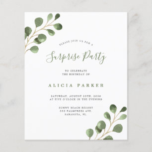 Lámina Invitación simple y económica para una fiesta de c