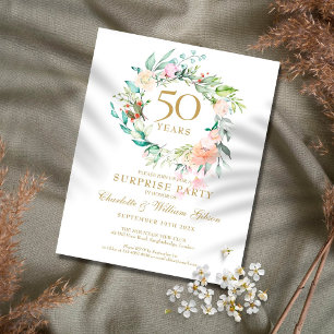Lámina Invitación sorpresa para el 50 aniversario con pre