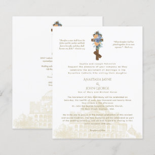 Lámina Invitación tradicional de la boda cruzada de la BY