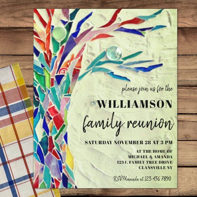 Lámina Invitación verde a la reunión de familia de árbole (Subido por el creador)