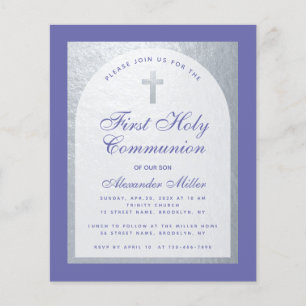 Lámina Invitación violenta plateada del primer presupuest