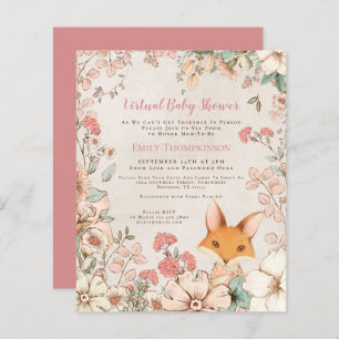 Lámina Invitación virtual a Baby Shower de Chica Fox de P
