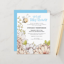 Lámina Invitación virtual Baby Shower a Bumblebee de pres