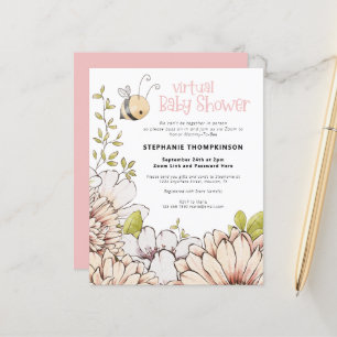 Lámina Invitación virtual Baby Shower a Bumblebee de pres