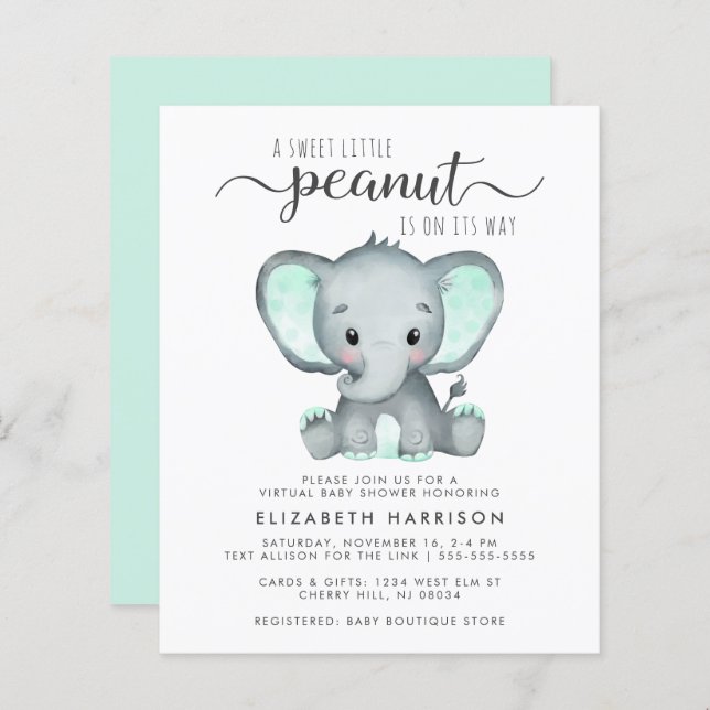 Lámina Invitación virtual Baby Shower a la Casa de la Mon (Anverso / Reverso)