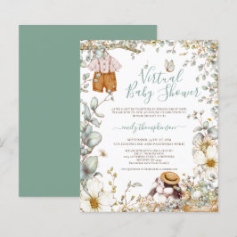Lámina Invitación virtual de Baby Shower a Bunny Boy