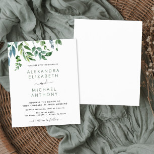 Lámina Invitaciones a bodas de ecología botánica de presu