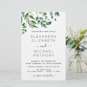 Lámina Invitaciones a bodas de ecología botánica de presu