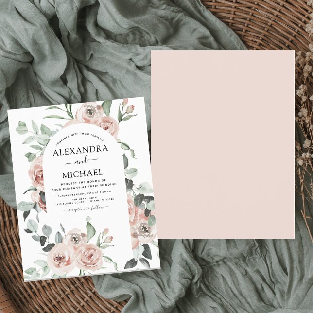 Lámina Invitaciones a bodas de ecologización rosada con p (Subido por el creador)