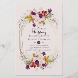 Lámina Invitaciones a ciruelas y bodas de coral para el p