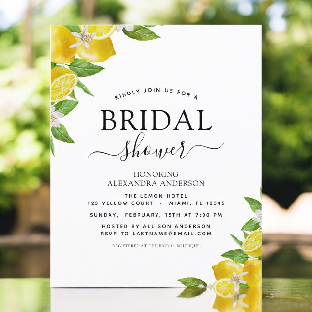 Lámina Invitaciones a Citrus de Limón de Ducha Bridal Pre (Subido por el creador)