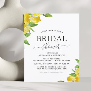 Lámina Invitaciones a Citrus de Limón de Ducha Bridal Pre