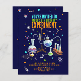 Lámina Invitaciones a cumpleaños de ciencia
