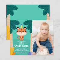 Invitaciones a cumpleaños de foto de Tiger Kid's B