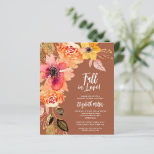 Lámina Invitaciones a ducha de novia floral de terracota