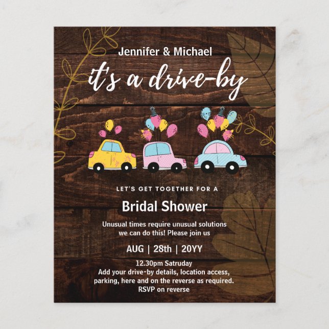 Lámina Invitaciones a ducha de novias con ayuda de un pre (Anverso)
