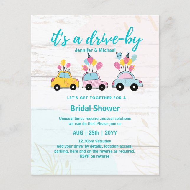 Lámina Invitaciones a ducha de novias con ayuda de un pre (Anverso)