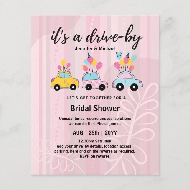 Lámina Invitaciones a ducha de novias con ayuda de un pre (Anverso)
