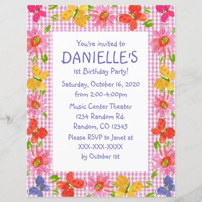 Lámina Invitaciones a fiestas de cumpleaños con temas de  (Anverso)