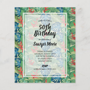 Lámina Invitaciones a fiestas de cumpleaños número 50 de 