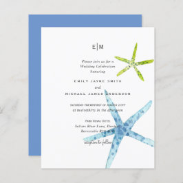 Lámina Invitaciones a la boda Blue Lime de Budget Beach L