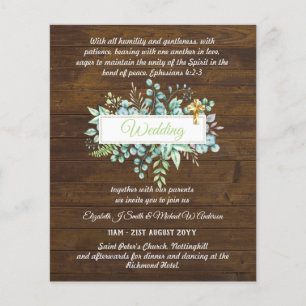 Lámina Invitaciones a la boda católica moderna